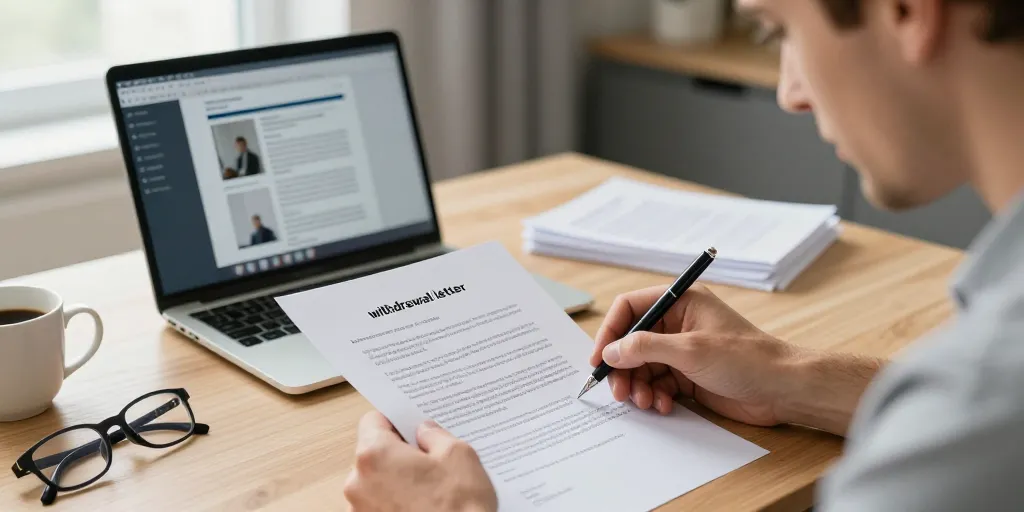 Modèle lettre de désistement : les 6 modèles PDF et Word téléchargeables