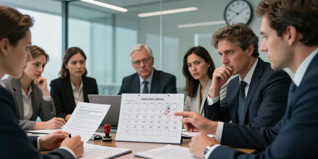 Perte de la moitié du capital social : le calendrier des démarches urgentes ?